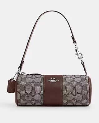 COACH Nolita Barrel Bag in Signature Canvas, Oak/Maple