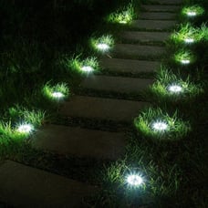 12 Solar Ground Lights, 8 LED Bright
