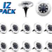 12 Solar Ground Lights, 8 LED Bright