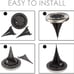 12 Solar Ground Lights, 8 LED Bright