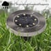 12 Solar Ground Lights, 8 LED Bright