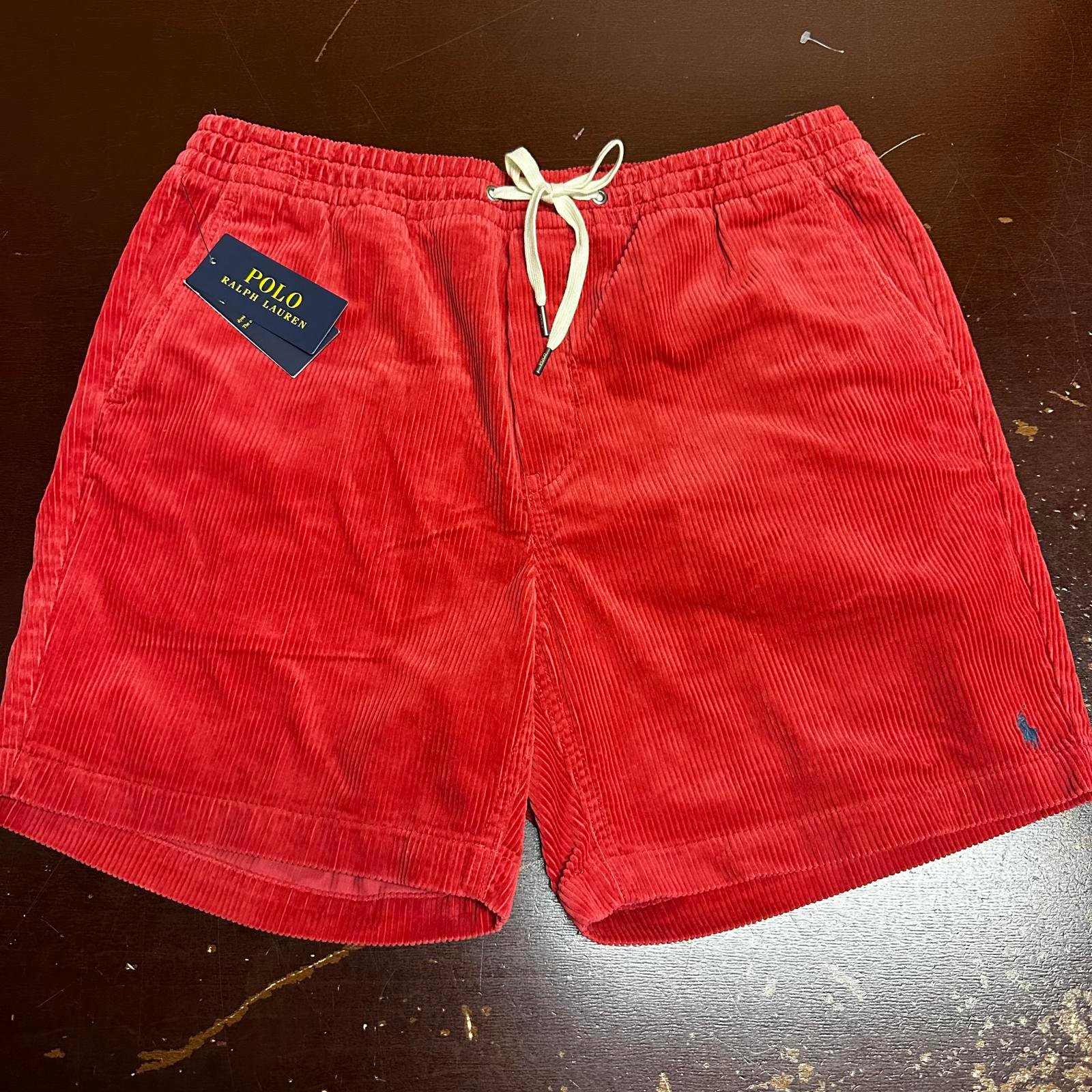 Polo Ralph Lauren mens red corduroy, casual shorts large