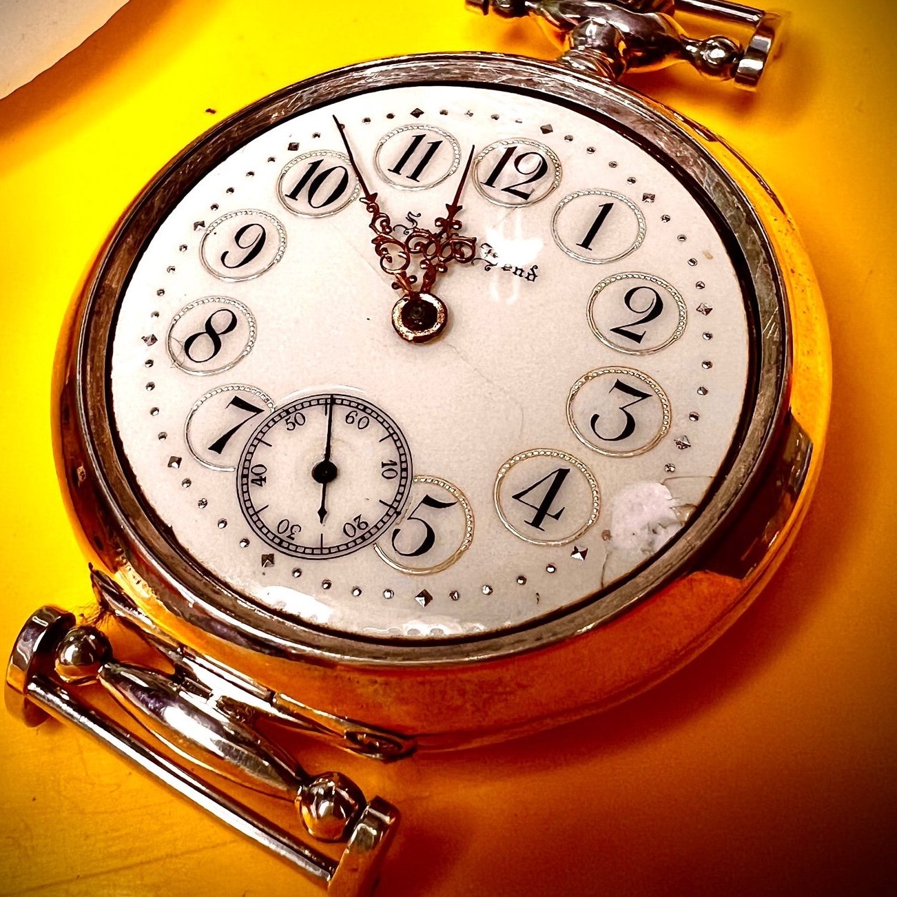 #584 South Bend Wrist Watch Project In Progress Rare Swiss IWC Silver CASE