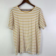 LAKE Organic Pima Cotton Striped Short Sleeve Sleep Shirt Size XXL