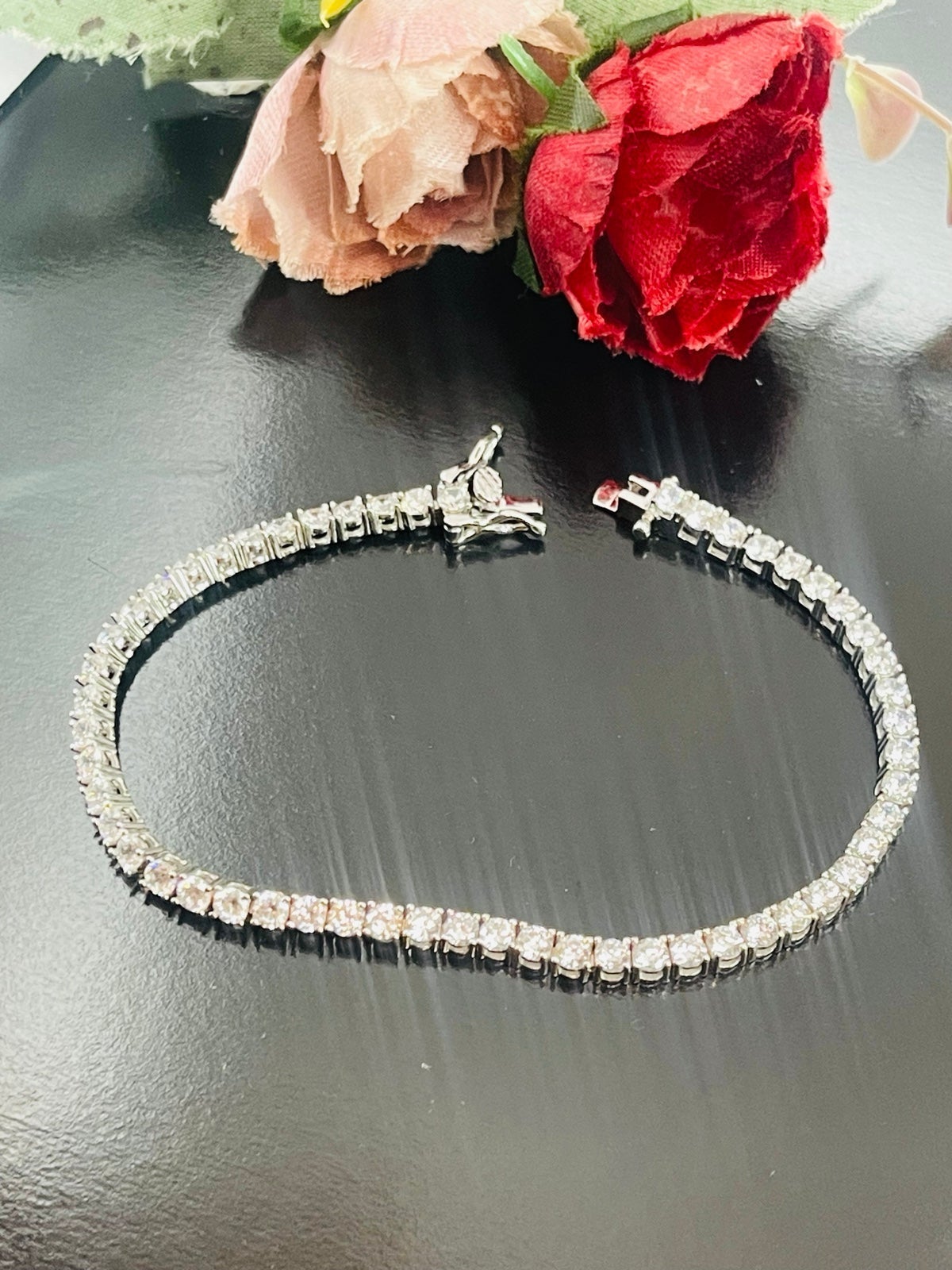 Sterling silver 7inch tennis bracelet 925 stamped