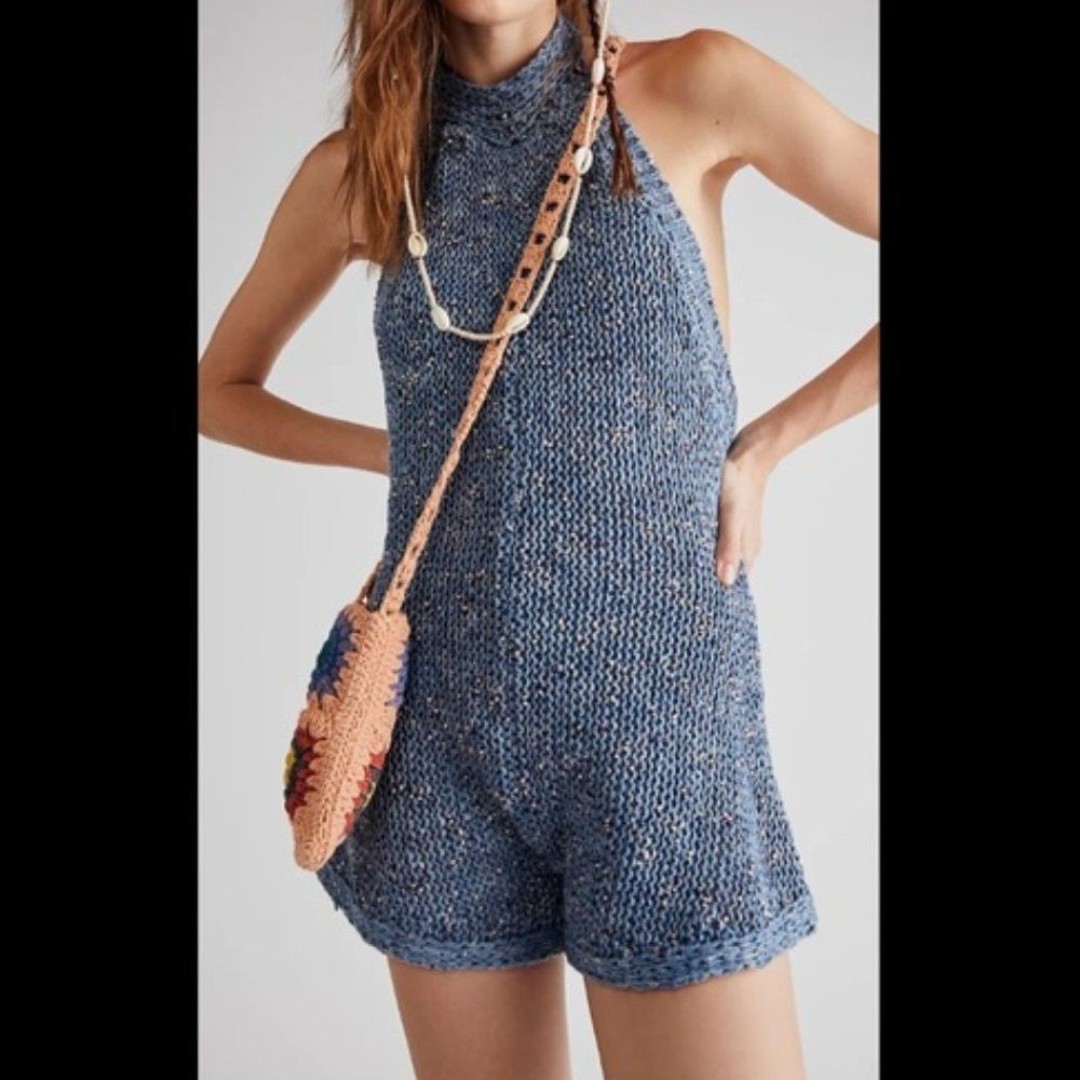 Free People Molly Playsuit Blue