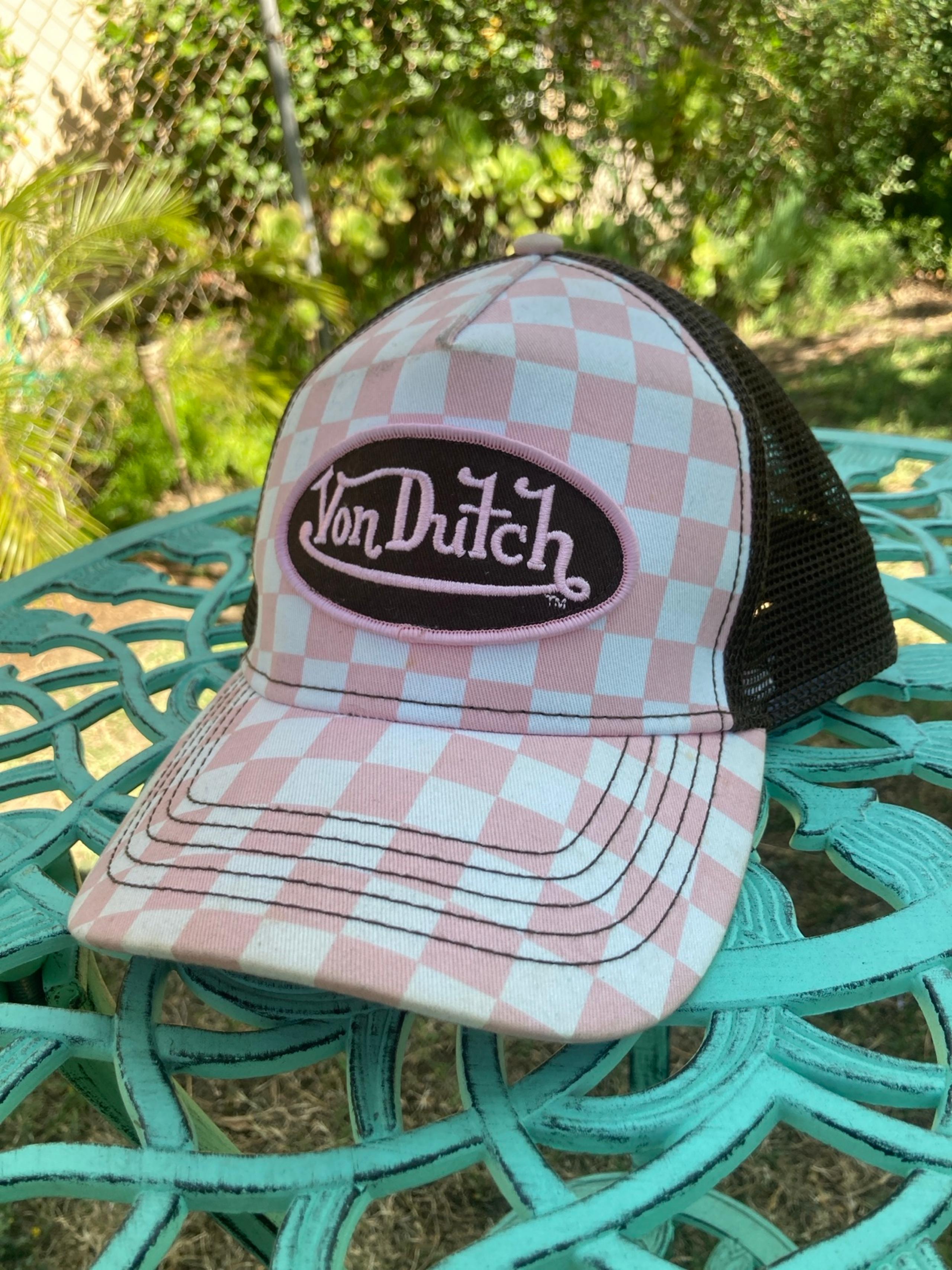 Von Dutch checkered hat
