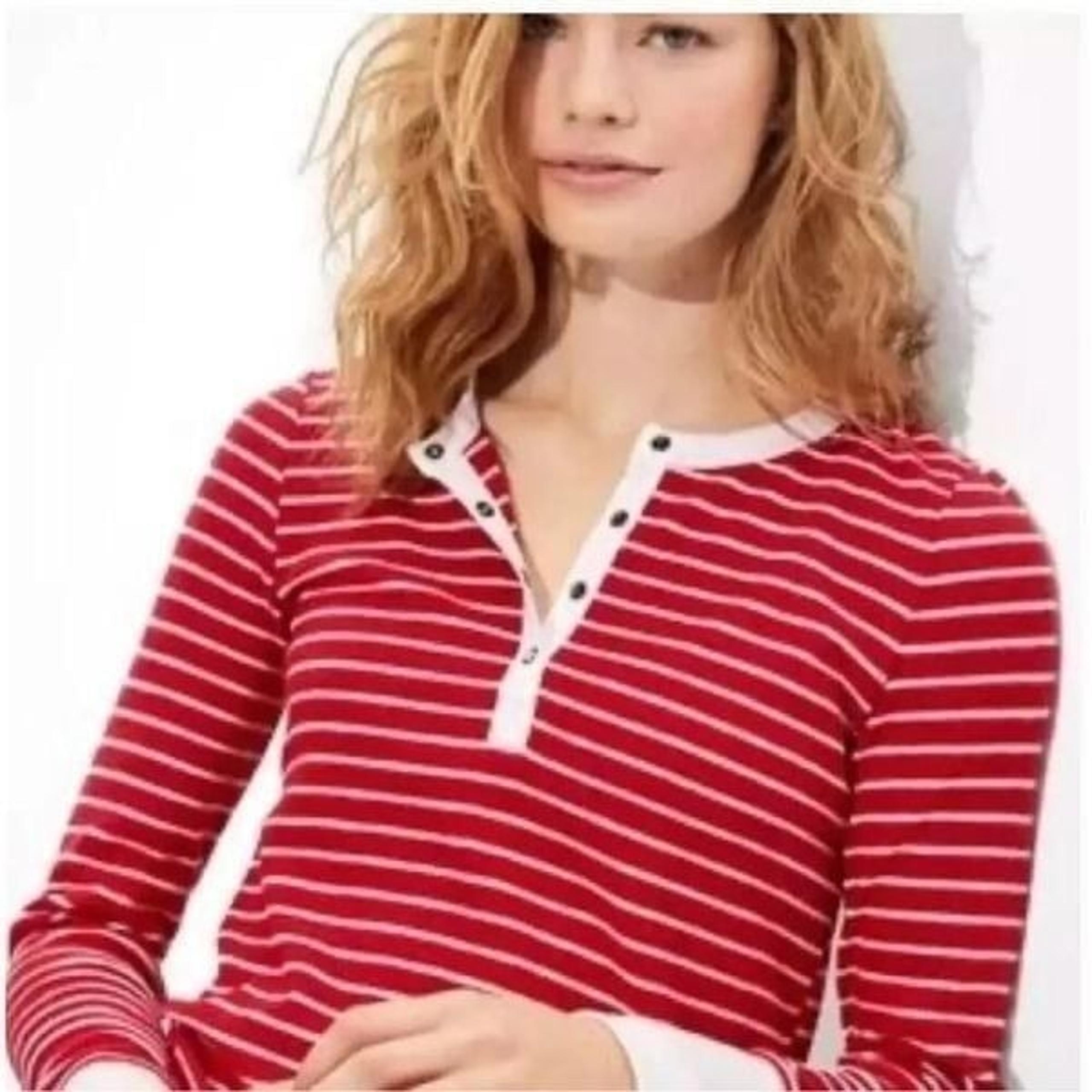American Eagle Red/White Stripe Waffle Stripe Pajama Set Womens Small NWT
