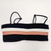 L*Space Rebel Stripe Bikini Top in Black Size Small NWT