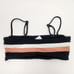 L*Space Rebel Stripe Bikini Top in Black Size Small NWT
