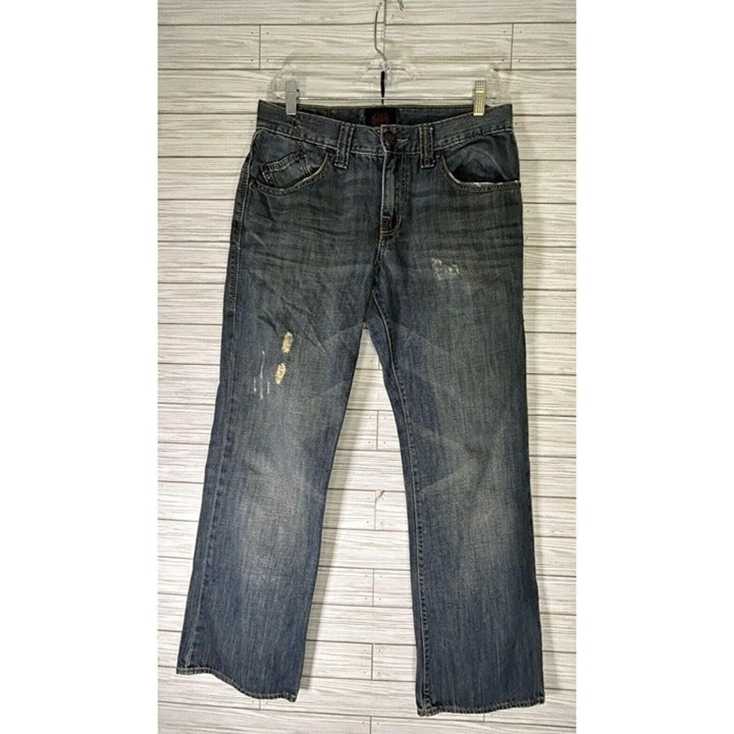 ROCK & REPUBLIC JEANS MEN'S 32X30 HENLEE DENIM BLUE CASUAL PANTS LOGO WESTERN