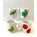 Zak Designs Ceramine 4 cups Melamine Vegetable Pea Carrot Tomato Turnip Radish