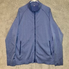 Lululemon Pulse Jacket Mens 2XL Blue Heathered Cobalt Riviera Full Zip Collar
