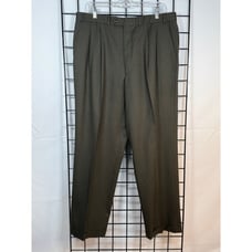 Lauren Ralph Lauren 100% Wool Dress Pants Mens 38x32 Green Pleated Union Made