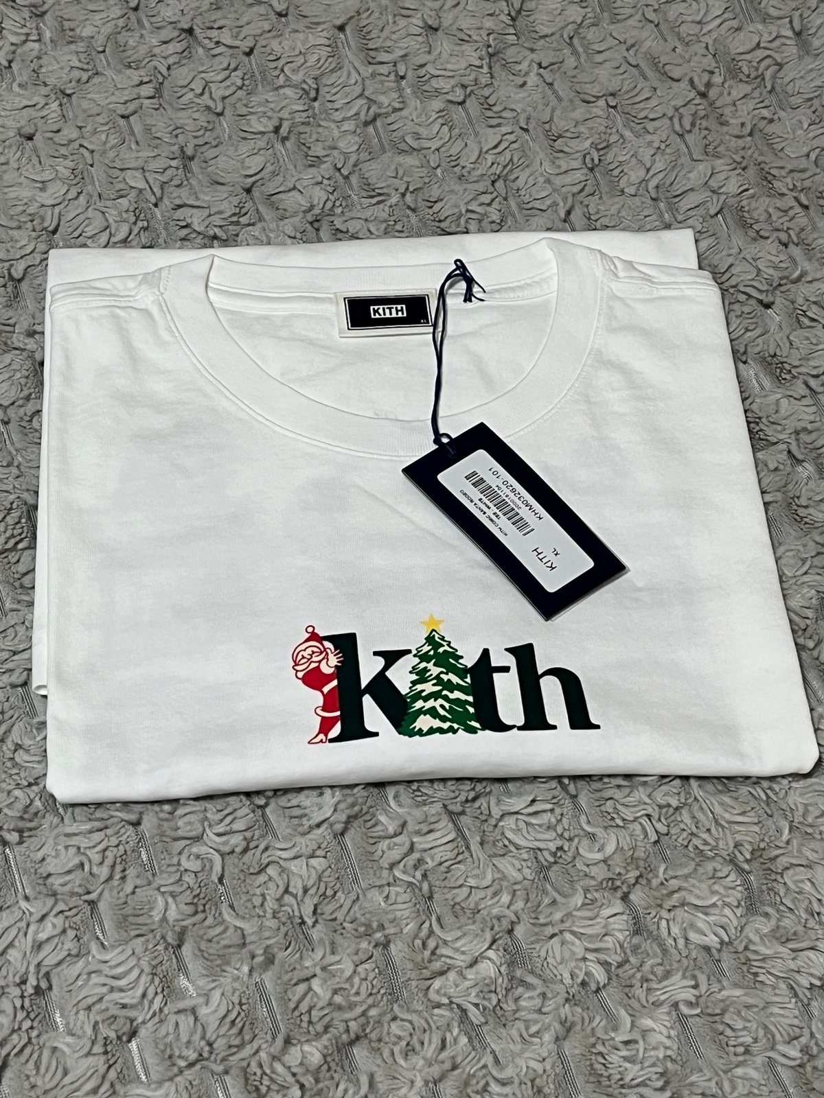 Large Kith Kithmas Comic Santa Rodeo Tee Shirt - White IN HAND Ships Today