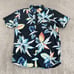 Rip Curl Shirt Men Medium Black Flora Hawaiian AOP Reverse Print Surf Beach NWOT