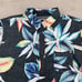 Rip Curl Shirt Men Medium Black Flora Hawaiian AOP Reverse Print Surf Beach NWOT