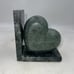 VTG Marble Bookend Green Heart Heavy