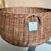 Studio McGee Basket Rattan Wicker Tree Collar with Handles Dark Brown Threshold