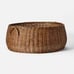 Studio McGee Basket Rattan Wicker Tree Collar with Handles Dark Brown Threshold