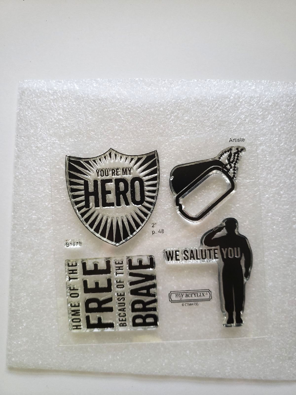 CTMH RETIRED STAMP SET SALUTE OF HEROS
