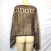Classy Classic Retro Brown Beige Asymmetrical Poncho Shrug Cardigan Wrap One siz