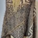 Classy Classic Retro Brown Beige Asymmetrical Poncho Shrug Cardigan Wrap One siz