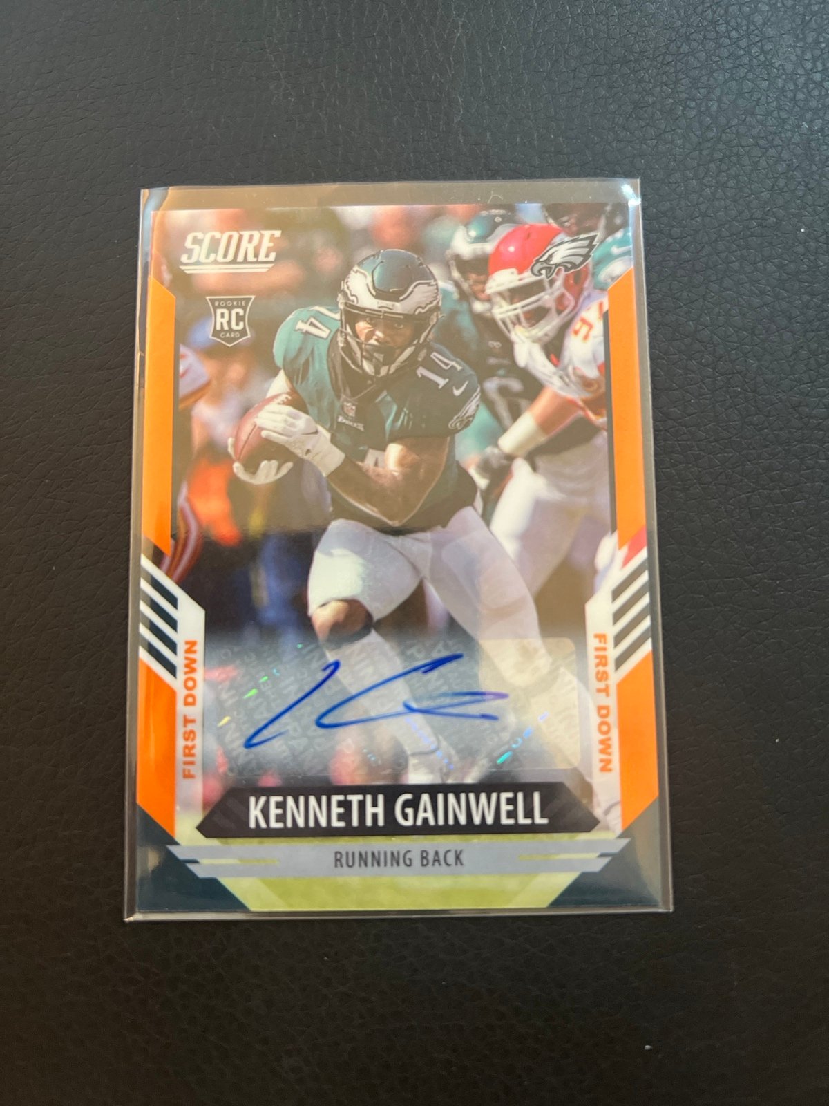 2021 CHRONICLES KENNETH GAINWELL SCORE ROOKIE SIGNATURES FIRST DOWN /10 AUTO