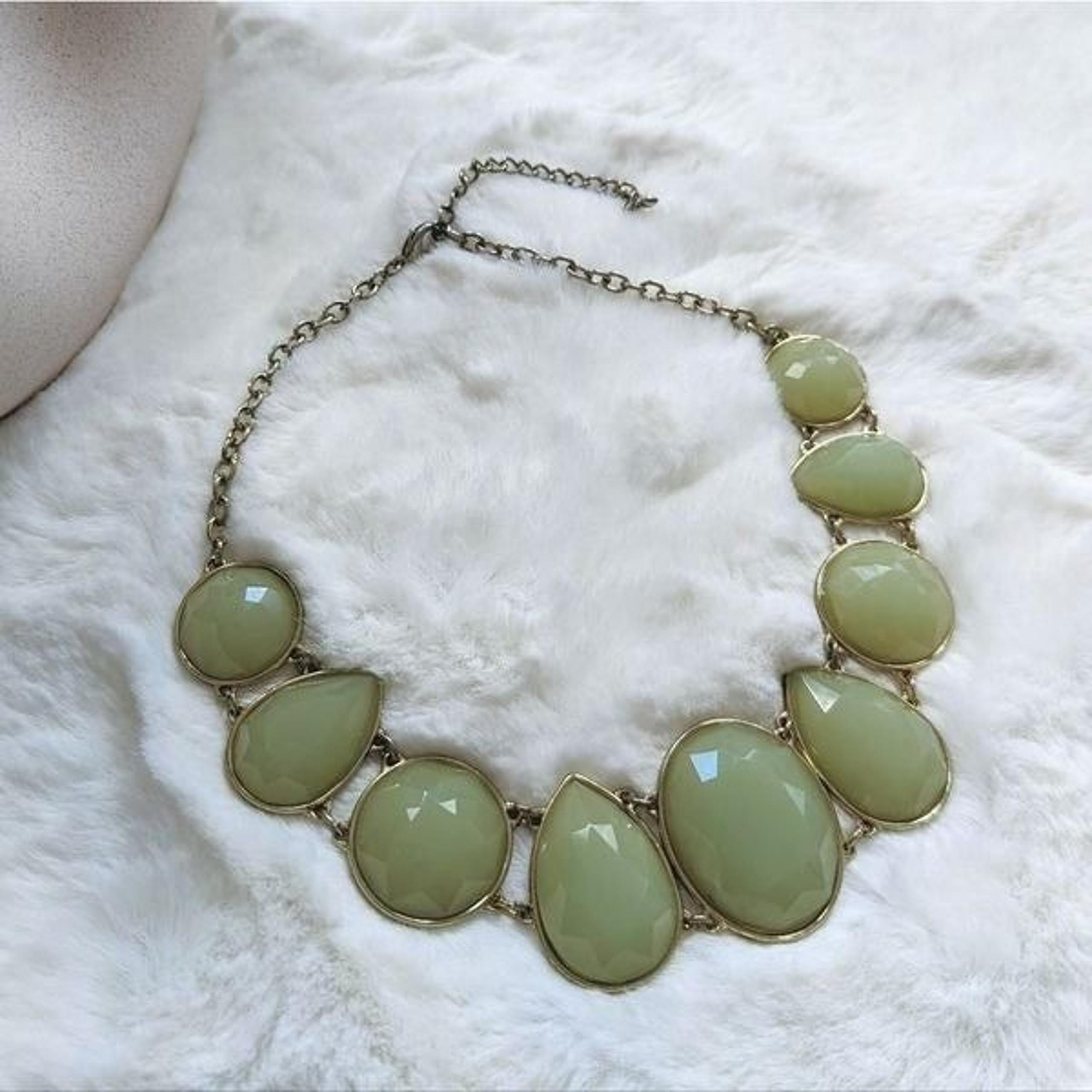 Seafoam Green statement necklace