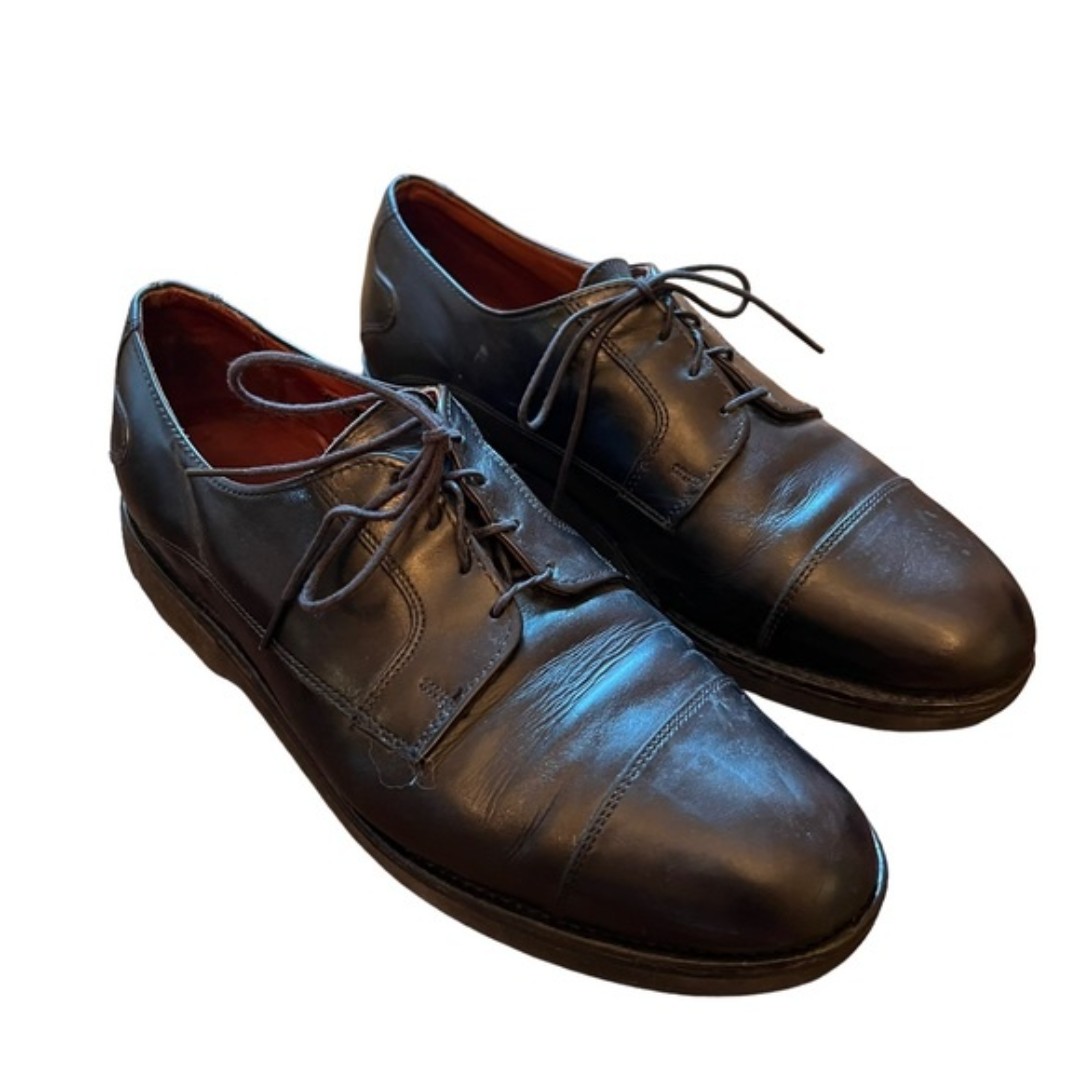 Allen Edmonds Memphis Oxford Cap Toe Shoes Mens 11 Black EUC