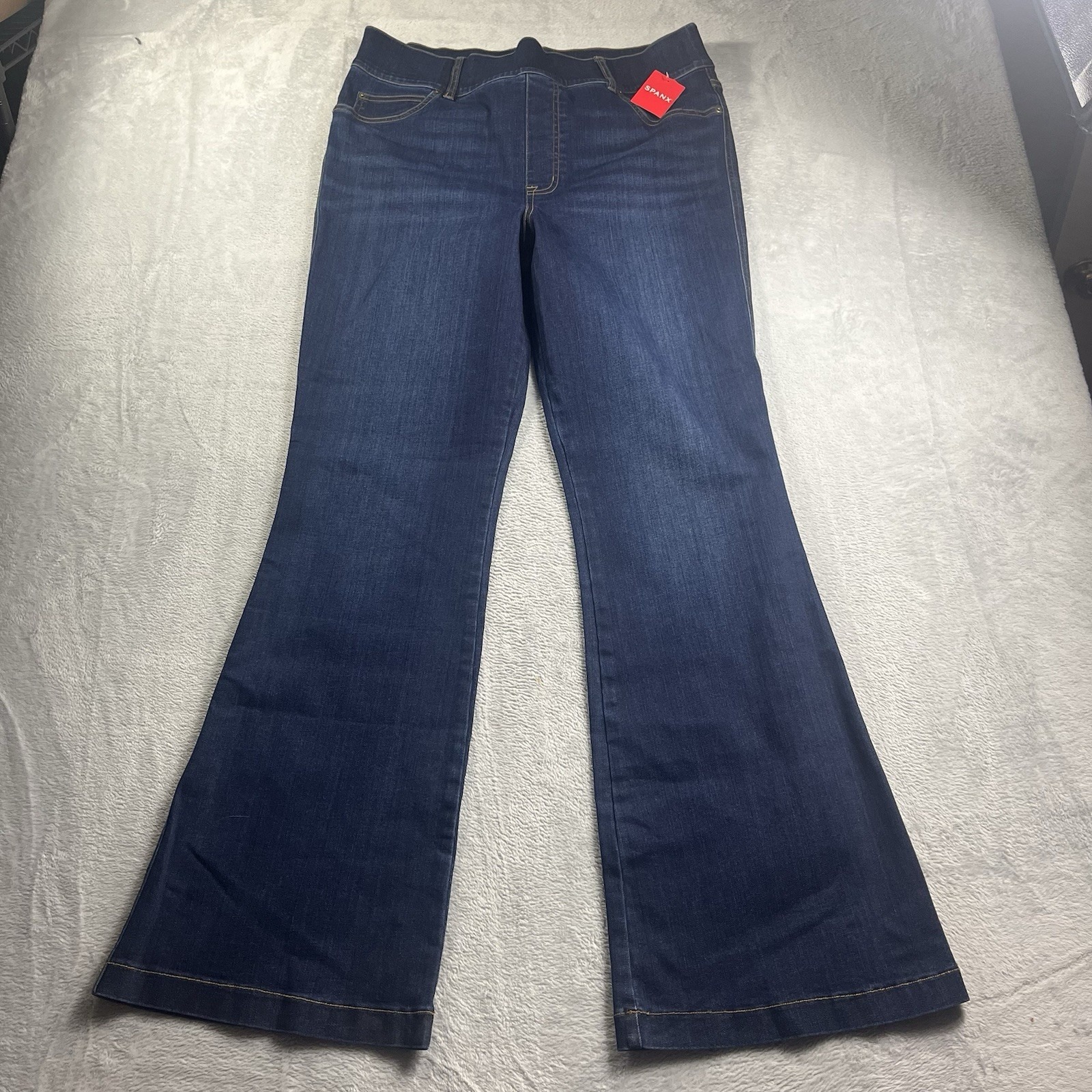 SPANX 20327R Flare in Midnight Shade Pull-on Stretch Denim Jeans 1X NWT