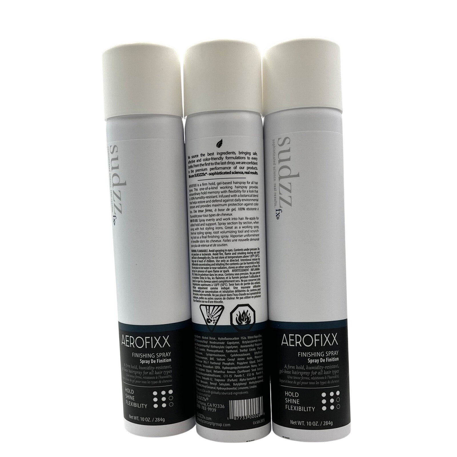 Sudzz Aerofixx Finishing Spray Firm Hold Humidity Resistance 10 oz-3 Pack