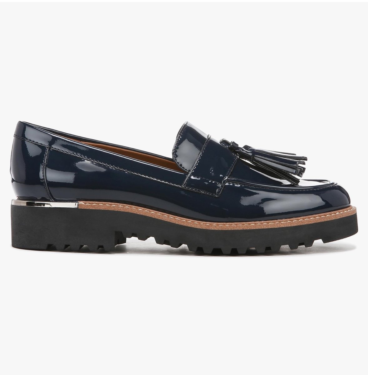 Franco Sarto Carolynn Tassel Loafer- Patent Leather Black