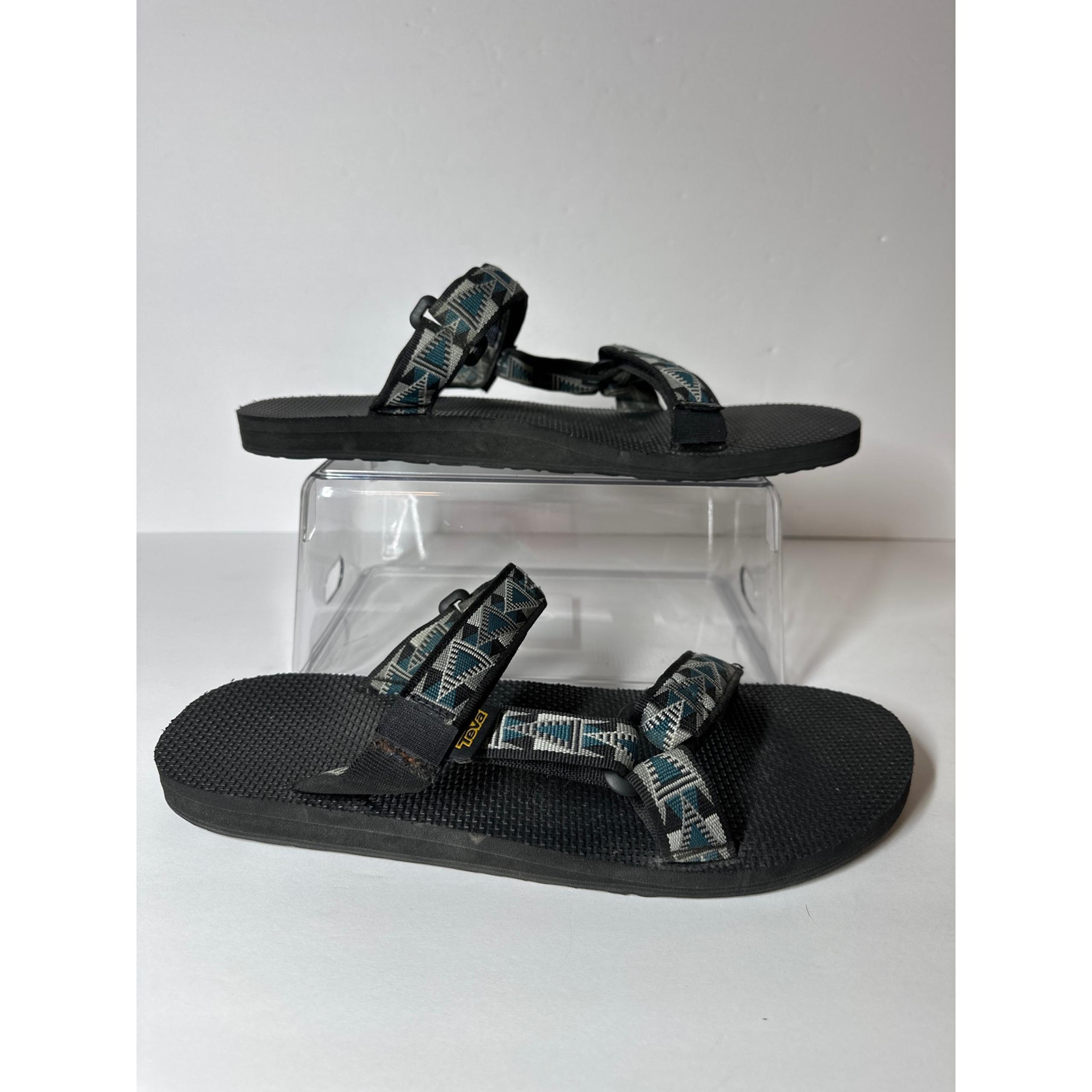 Teva Men's Original Universal Sandals Peaks Black Size 12 Summer Hiking Comfort