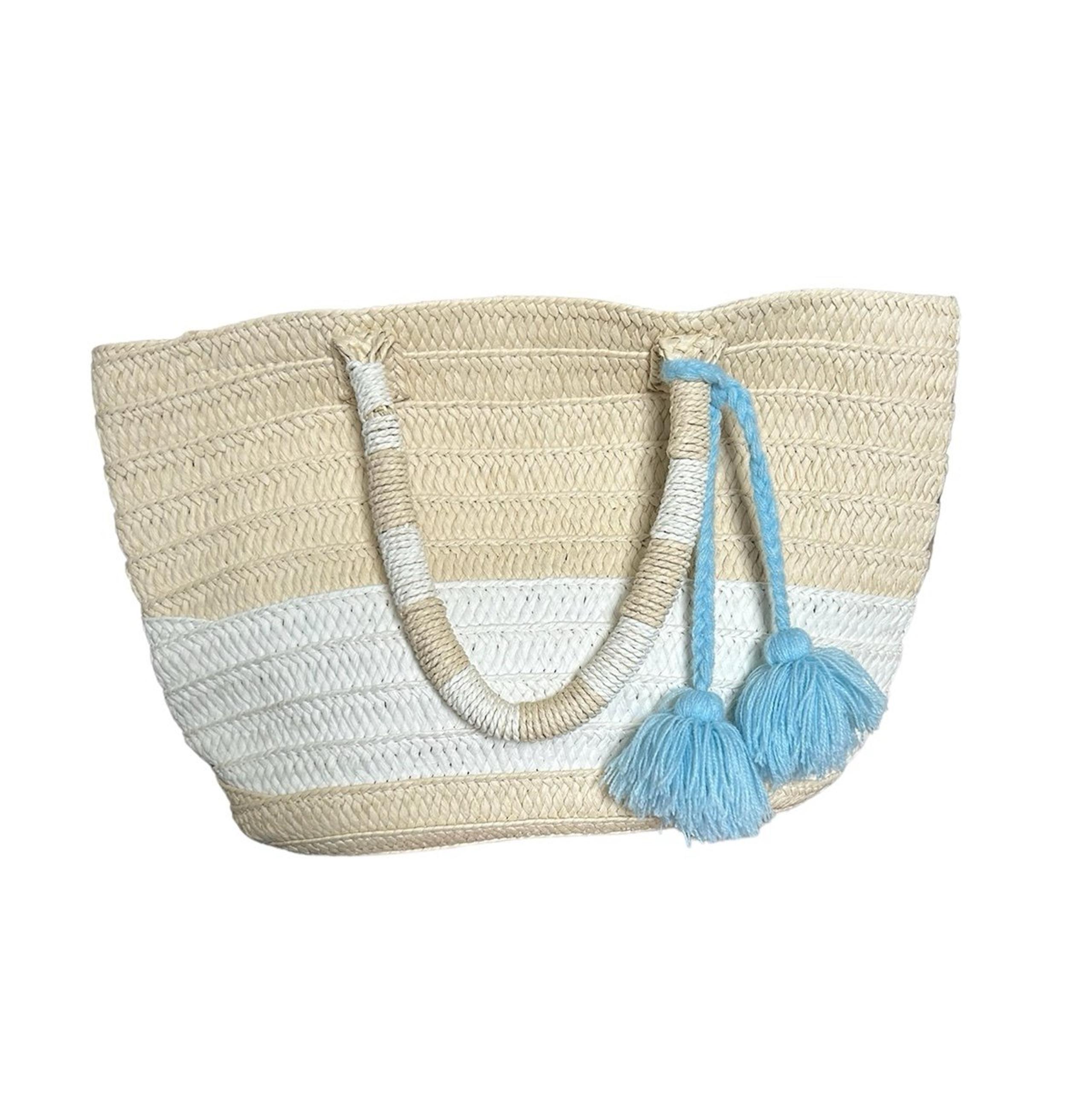 Altura 100% straw woven shoulder tote bag