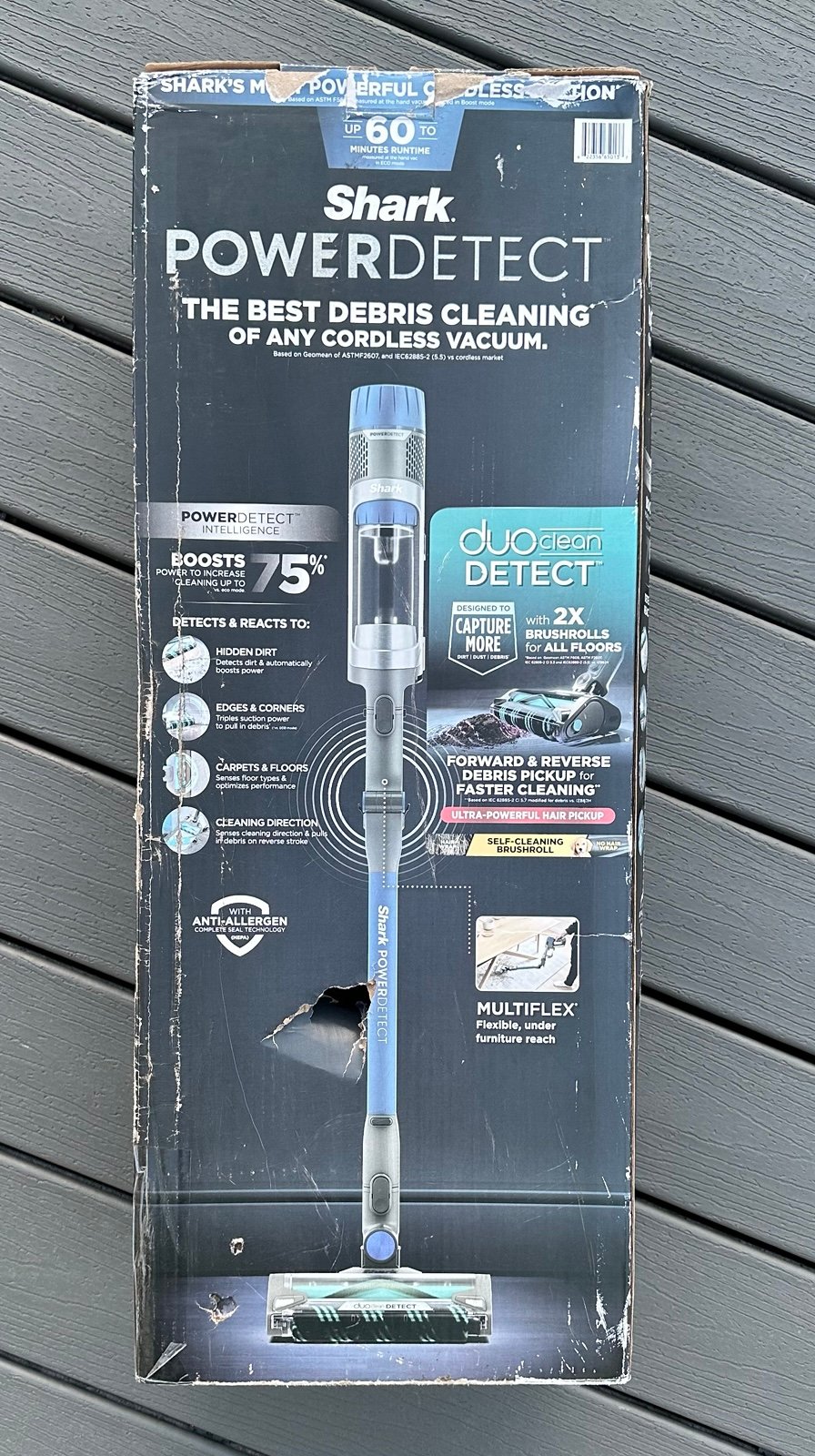 Shark Power Detect Cordless Upright Stick Vacuum NEW IP1250 Duo Clean Detect