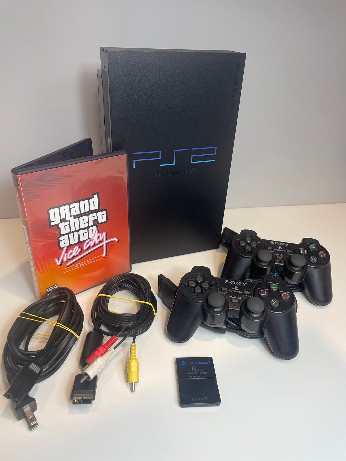 PlayStation 2 Vice City Bundle Ps2 Console Game Controllers Tested Works