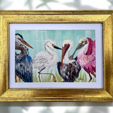 Framed coastal wading wetland birds by the artist, me!