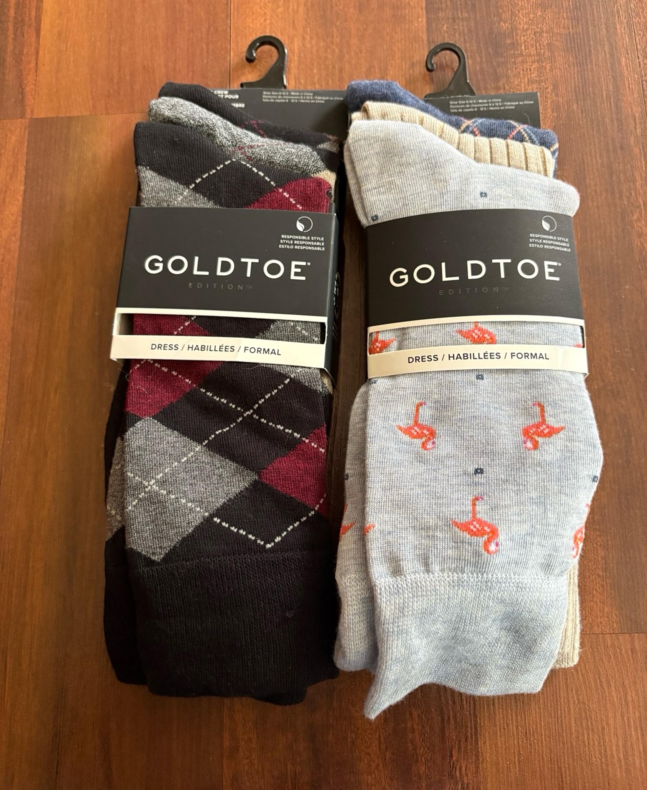New men’s gold toe socks 6 pairs