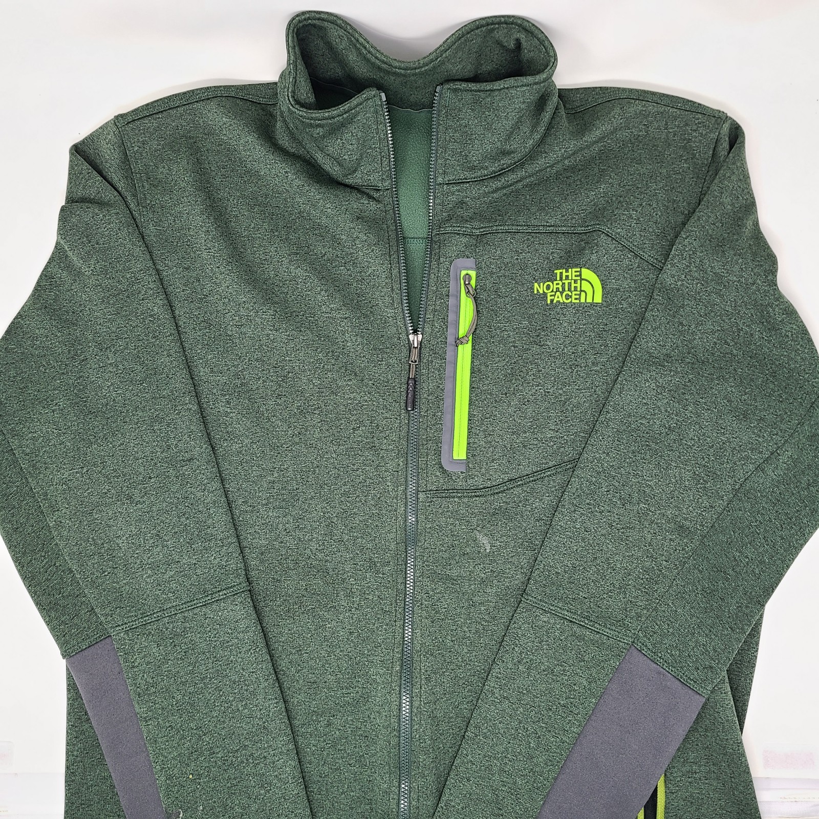 Men's The North Face Canyonlands Full Zip Jacket Fleece Green Small Medium
