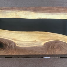 Walnut Live Edge & Epoxy Resin Charcuterie Board!