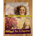 Vtg 1933 Kellogg's For Crispness Puzzle Lady Holding Flower Bouquet 8 x 6 -2