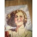 Vtg 1933 Kellogg's For Crispness Puzzle Lady Holding Flower Bouquet 8 x 6 -2