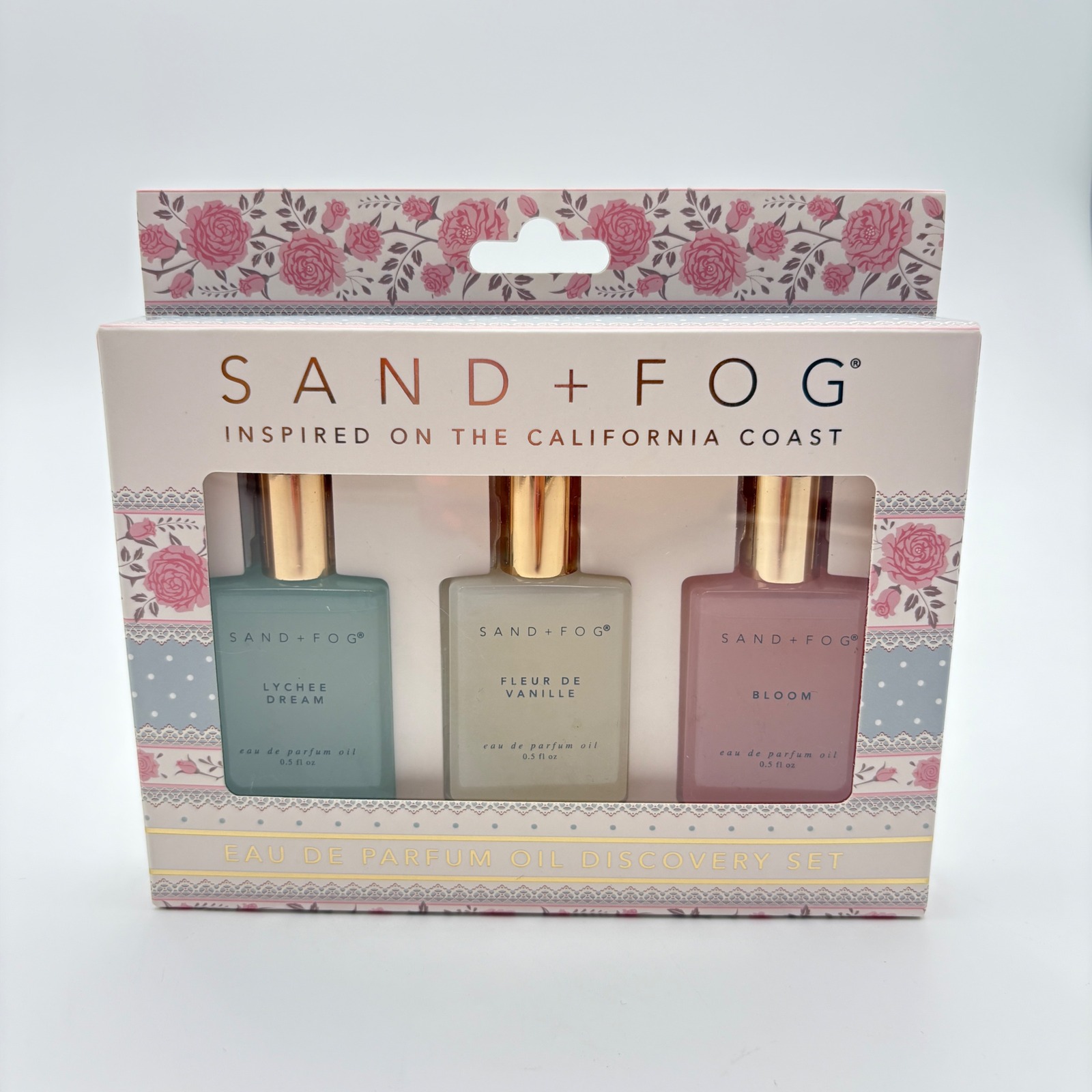 Sand+Fog Perfume Oil Discovery Set Roller Ball Lychee Dream Vanilla Bloom