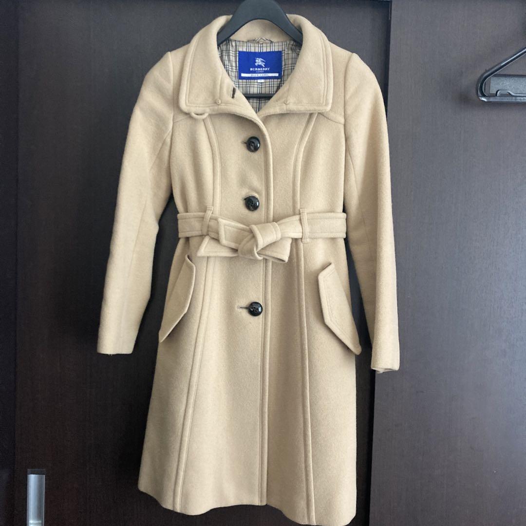 BURBERRY BLUE LABEL Check Long Coat Size 38 - Poncho