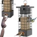 Metal Squirrel Proof Bird Feeder for Outdoors Hanging Gravity Protection Squirre