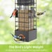 Metal Squirrel Proof Bird Feeder for Outdoors Hanging Gravity Protection Squirre