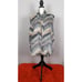 NWT Umgee Pink & Gray Chevron Vegan Faux Fur Sherpa Back Collared Vest 1XL