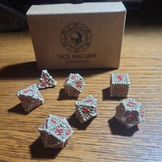 LIKE NEW Dice Macabre 7 Dice Set