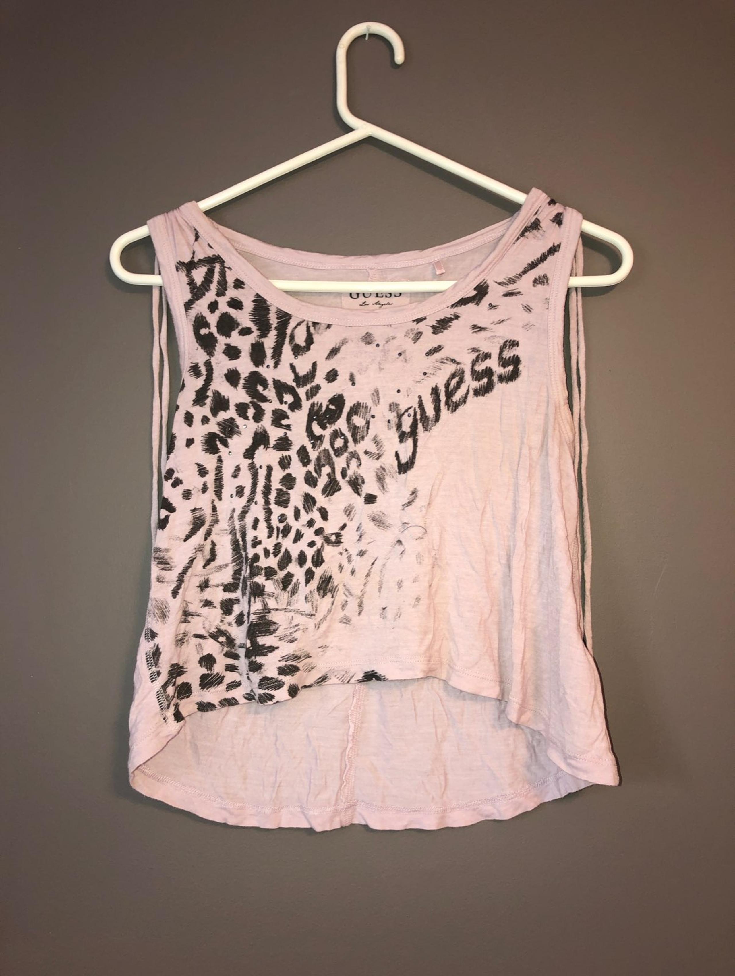 GUESS cheetah Tank Top